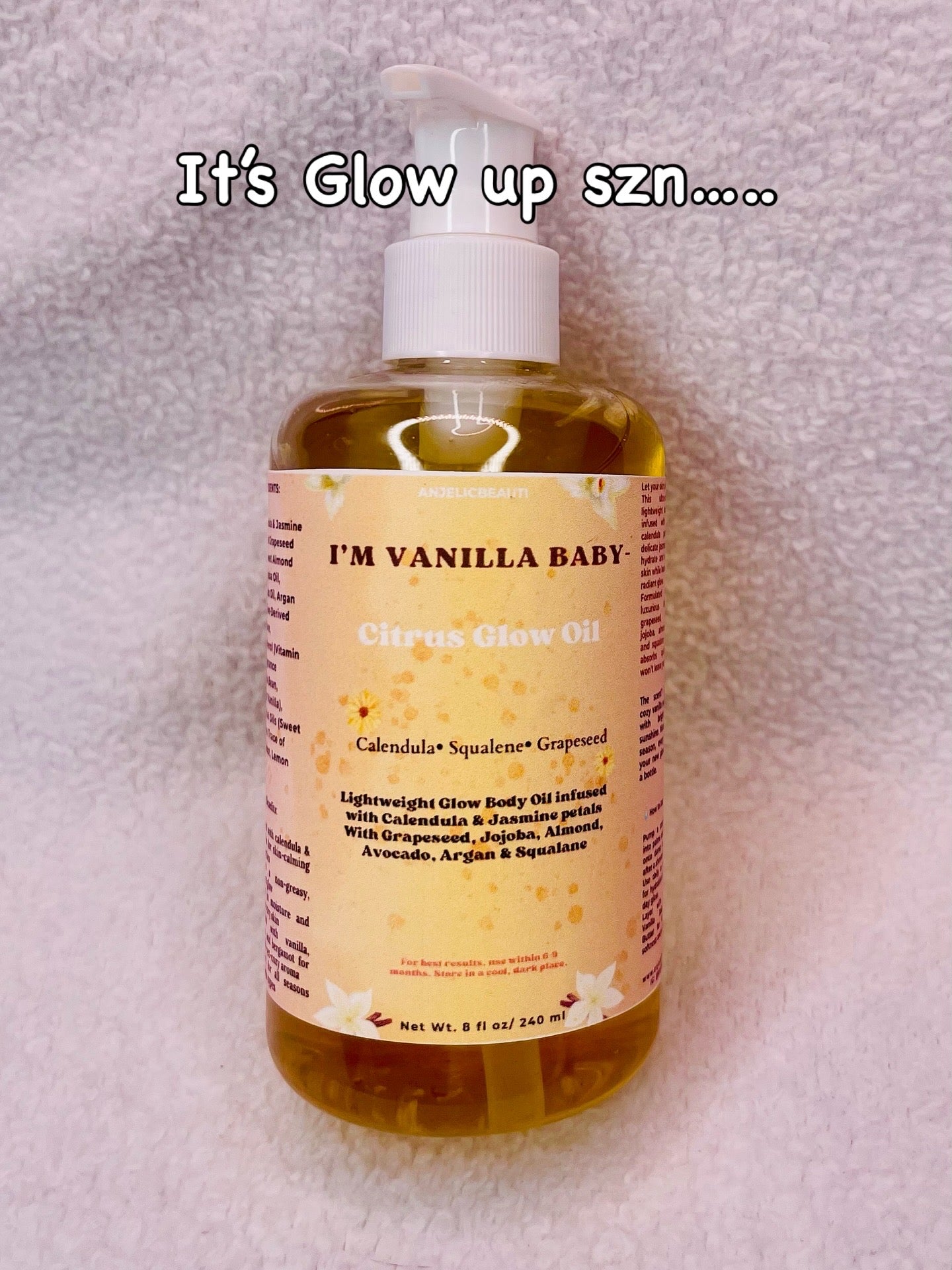 I’m Vanilla Baby – Citrus Glow Body Oil- With Squalane